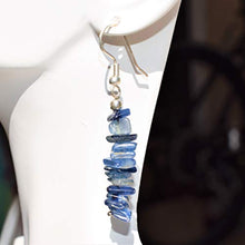 Load image into Gallery viewer, Himalayan Blue Kyanite Tourmaline Chip Jewelry Set (18" Necklace, 7" Bracelet, 2" Earrings) [Selenite Charged] (Blue Kyanite)
