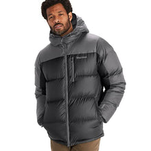 Load image into Gallery viewer, Marmot Men’s Guides Hoody Jacket | Down-Insulated, Water-Resistant, Lightweight, Slate Grey/Cinder, Large
