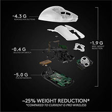Load image into Gallery viewer, Logitech G PRO X Superlight Wireless Gaming Mouse, Ultra-Lightweight, Hero 25K Sensor, 25,600 DPI, 5 Programmable Buttons, Long Battery Life, Compatible with PC/Mac - White (Renewed)
