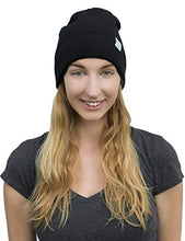 Load image into Gallery viewer, EMF Protection Hat Radiation Blocking Beanie by Halsa. Silver Fabric. High Shielding Efficiency. Blocks Radiation from Cell Phones, WiFi, Smart Meters, Power Lines, Microwaves and More. Black.
