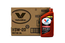 Load image into Gallery viewer, Valvoline High Mileage with MaxLife Technology SAE 5W-20 Synthetic Blend Motor Oil 1 QT, Case of 6 (Packaging May Vary)
