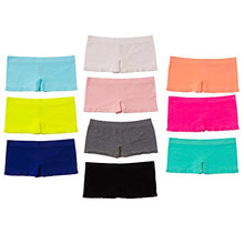 Load image into Gallery viewer, Alyce Intimates Pack of 10 Seamless Girls Boyshort, Solids &amp; Prints
