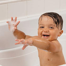 Load image into Gallery viewer, Summer Right Height Bath Tub – Elevated and Spacious Baby Bathtub with Newborn Bath Support – Extended Use Features Include Tubside Seat and Stepstool
