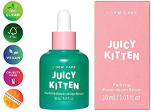 Load image into Gallery viewer, I DEW CARE Juicy Kitten | Purifying Power-Green Face Serum with Niacinamide | Korean Skin Care, Vegan, Cruelty-free, Paraben-free | Gifts For Mom and Women
