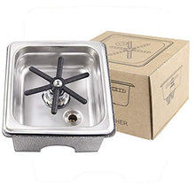 Load image into Gallery viewer, YBB Steaming Pitcher Rinser, Glass Cleaning Rinser for Bar Cafe Pan Dimensions Rinser with Base (7.1" x 6.7" x 4.7")
