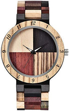 Load image into Gallery viewer, Inverted Geometric Wood Watch Creative Quartz Watch for Men Hand-Made Wooden Watches (Khaki)
