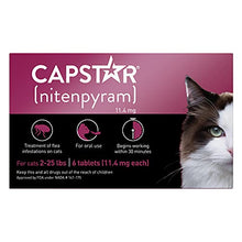Load image into Gallery viewer, Capstar Fast-Acting Oral Flea Treatment for Cats, 6 Doses, 11.4mg (2-25 Lbs)
