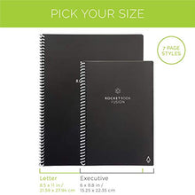 Load image into Gallery viewer, Rocketbook Fusion Smart Reusable Notebook - Calendar, To-Do Lists, and Note Template Pages with 1 Pilot Frixion Pen &amp; 1 Microfiber Cloth Included - Infinity Black Cover, Letter Size (8.5" x 11")
