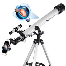 Load image into Gallery viewer, Telescopes for Adults, Telescope for Beginners and Kids - 700mm Focal Length Refractor &amp; Travel Scope to Observe Moon and Planet with 10mm Eyepiece Smartphone Mount and Tripod

