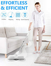 Load image into Gallery viewer, Electric Mop, Cordless Electric Spin Mop, Hardwood Floor Cleaner with Built-in 300ml Water Tank, Polisher with Led Headlight and Sprayer, Scrubber for Hard Floor &amp; Tile, Powerful Cleaner and Waxing
