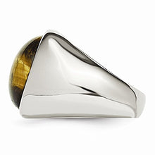 Load image into Gallery viewer, ICE CARATS Stainless Steel Tigers Eye Band Ring Size 10.00 Man Fashion Jewelry for Dad Mens Gifts for Him
