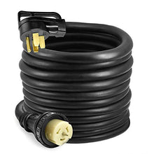 Load image into Gallery viewer, HZXVOGEN Generator Extension Cord 30FT 50A STW 6/3 + 8/1 Heavy Duty RV Power Adapter Cable Connection N14-50P &amp; SS2-50R CS6364 Twist Lock Connectors
