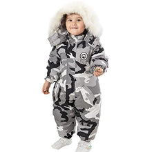 Load image into Gallery viewer, XIFAMNIY Girls Boys One Piece Snowsuits Overalls Ski Suits Waterproof Coats Jackets Jumpsuits for Winter 2T-5T Baby Toddler
