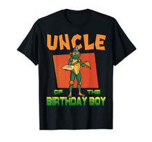 Load image into Gallery viewer, Mademark x Teenage Mutant Ninja Turtles - Mikey Uncle of the Birthday Boy Pizza Theme Party T-Shirt
