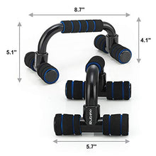 Load image into Gallery viewer, RUBEX Push Up Bars Strength Training, with Foam Grip and Non-Slip Handles Structure - for Perfect Floor Home Exercise, Gym and Press Fitness – Weight Power Workout Equipment for Men, Women, Kids
