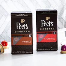 Load image into Gallery viewer, Peet's Coffee Espresso Capsules Crema Scura, Intensity 9, 50 Count Single Cup Coffee Pods Compatible with Nespresso Original Brewers

