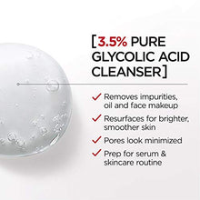 Load image into Gallery viewer, L'Oreal Paris Skincare Revitalift Derm Intensives Gel Cleanser with 3.5% Pure Glycolic Acid, Salicylic Acid to resurface and prep skin for serum, 6.7 fl oz
