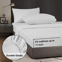 Load image into Gallery viewer, FAIRYLAND Queen Bed Sheets Set,Bed Sheet Set Soft Microfiber 4-Piece,16 Inch Deep Pocket Fitted Sheets,1800 Thread Count Sheets Series Wrinkle, Shrink, Fade, Stain Resistant (Queen-White)
