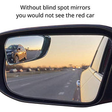 Load image into Gallery viewer, Blind Spot Mirrors [Original Part Look - Fits Shape of Car Door Mirror] Fully Adjustable with Plastic Frame - Model OEM for Blindside and Engineered for optimized viewing image by Utopicar (2 pack)
