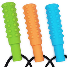 Load image into Gallery viewer, Sensory Chew Necklace (3 Pack) - Sensory Oral Motor Aids Teether Toys for Autism, ADHD, Baby Nursing or Special Needs- Reduces Chewing Biting Fidgeting for Kids Adult Chewers
