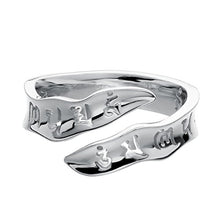 Load image into Gallery viewer, Jewever S925 Sterling Silver Open Ring Sanskrit Mantra Om Mani Padme Hum Open Rings Fine Jewelry 6-9
