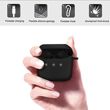 Load image into Gallery viewer, Geekria Portable Silicone Case for Indy True Wireless in-Ear Earbud, Charging Case, Protective Carrying Case Travel Bag, Anti-Lost &amp; Shockproof Easy Carrying Protective Case with Keychain (Black)
