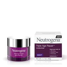 Load image into Gallery viewer, Neutrogena Triple Age Repair Anti-Aging Night Cream with Vitamin C; Fights Wrinkles &amp; Even Tone, Dark Spot Remover &amp; Firming Anti-Wrinkle Face &amp; Neck Cream; Glycerin &amp; Shea Butter, 1.7 oz
