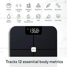 Load image into Gallery viewer, WYZE Smart Scale, Body Fat Scale, Wireless Digital Bathroom Scale for Body Weight, BMI, Body Fat Percentage Tracker, Heart Rate Monitor, Body Composition Analyzer, App, Bluetooth, 400 lb Black
