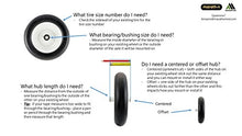 Load image into Gallery viewer, Marathon 3.50/2.50-8" Flat Free Tire on Wheel, 3" Centered Hub, 3/4" Bearings
