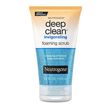 Load image into Gallery viewer, Neutrogena Deep Clean Invigorating Foaming Facial Scrub with Glycerin, Cooling &amp; Exfoliating Gel Face Wash to Remove Dirt, Oil &amp; Makeup, 4.2 fl. oz
