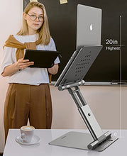 Load image into Gallery viewer, GIKERSY Laptop Stand Adjustable Height from 1.5" to 20",Multi-Angle Ergonomic Sit to Stand Laptop Riser for Desk,Compatible with MacBook Pro,Dell XPS,Lenovo,HP More 10-17" Laptops
