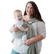 Load image into Gallery viewer, Nalakai Luxury Ring Sling Baby Carrier – Extra-Soft Bamboo and Linen Fabric - Lightweight Plus Size Infant Carrier Also for Newborns and Toddlers - Perfect Baby Shower Gift - Nursing Cover - Sage
