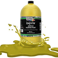 Load image into Gallery viewer, Pouring Masters Lemon Zest Metallic Pearl Acrylic Ready to Pour Pouring Paint – Premium 64-Ounce Pre-Mixed Water-Based - for Canvas, Wood, Paper, Crafts, Tile, Rocks and More
