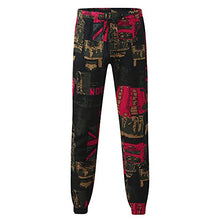 Load image into Gallery viewer, Men's Casual Jogger Pants Plus-Size Trend Retro Ethnic Style Pants with Small Feet Trousers Sweatpants Streetwear (XL, Red)
