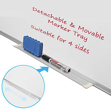 Load image into Gallery viewer, Magnetic Whiteboard/White Board, 36 X 24 Inches Magnetic Dry Erase Board, Silver Aluminum Frame with Detachable Marker Tray
