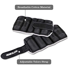 Load image into Gallery viewer, Henkelion 1 Pair 6Lbs Adjustable Ankle Weights for Women Men Kids, Wrist Weights Ankle Weights Sets for Gym, Fitness Workout, Running, Lifting Exercise Leg Weights - Each 3 Lbs Black
