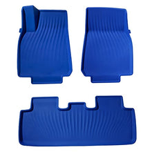 Load image into Gallery viewer, August Auto All Weather Heavy Duty Waterproof TPE Car Floor Mats for Tesla Model Y 2015-2022,Custom fit Protection,Set of 3 (Blue)
