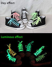 Load image into Gallery viewer, 6 Packs Luminous Shoelace Athletic Sport Flat Shoe Laces Glow In The Dark Night
