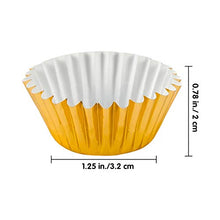 Load image into Gallery viewer, 1000 PCS Cupcake Liners 1.25 inches Mini Foil Baking Cups Wrapper Muffin Cases Gold and Silver Tulip Paper Cups for Baby Shower, Birthday Party, Weddings Decorations (Silver,Gold)
