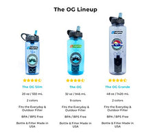 Load image into Gallery viewer, Epic Nalgene OG | Water Bottle with Filter | USA Made Bottle and Filter | Dishwasher Safe | Filtered Water Bottle | Travel Water Bottle | BPA Free Water Bottle | Removes 99.99% Tap Water Impurities
