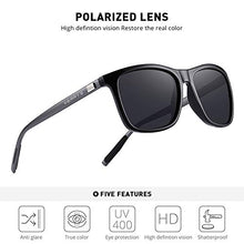 Load image into Gallery viewer, MERRY'S Unisex Polarized Aluminum Sunglasses Vintage Sun Glasses For Men/Women S8286 (Black, 56)
