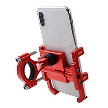 Load image into Gallery viewer, SANON Bicycle Motorcycle Phone Mount Aluminum Alloy Bicycle Motorcycle Handlebar Phone Mount for iPhone Samsung Galaxy GPS Phone Holder Bracket Red
