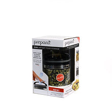 Load image into Gallery viewer, Prepara, Black Gloss handle, Evak Fresh Saver Airless Canister, Glass &amp; Stainless, Small, Medium
