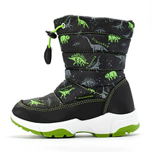 Load image into Gallery viewer, Nova Mountain Boys Girls Little Kids Winter Snow Boots,NF NFWB102 GreenDino 13
