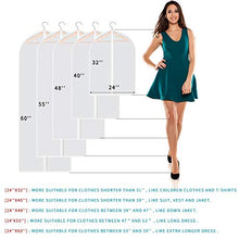 Load image into Gallery viewer, Perber Hanging Garment Bag Lightweight Clear Full Zipper Suit Bags (Set of 10) PEVA Moth-Proof Breathable Dust Cover for Closet Clothes Storage -24'' x 40''/10 Pack
