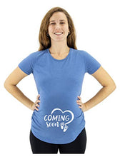 Load image into Gallery viewer, Maternity My First Mothers Day for Pregnant Mom Expecting Shirt Mama to Be Gifts Small Heather Blue
