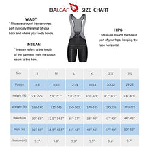 Load image into Gallery viewer, BALEAF Men's Cycling Bib Shorts 4D Padded Bike Bibs Tights Bicycle Riding Clothes Pockets UPF50+ Black L
