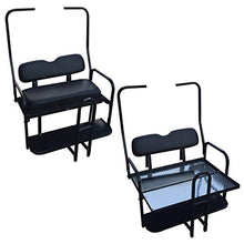 Load image into Gallery viewer, Performance Plus Carts Club Car DS Golf Cart Rear Flip Back Seat Kit for 1982-2000.5 - Black
