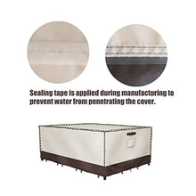 Load image into Gallery viewer, F&amp;J Outdoors Waterproof Patio Furniture Cover 126x83x27.5 inch UV Resistant Fade Resistant Eco-Friendly Fabric Sectional Large Covers
