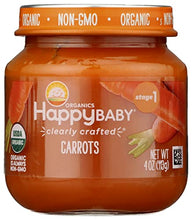 Load image into Gallery viewer, Happy Baby, Baby Food Jar Stage 1 Carrots Organic, 4 Ounce
